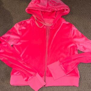 Aerie velvet hot pink zip up